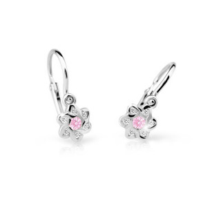 Zlaté detské naušníce Cutie Jewellery C2149B-Pink