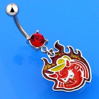 Piercing do brucha 3619-čert