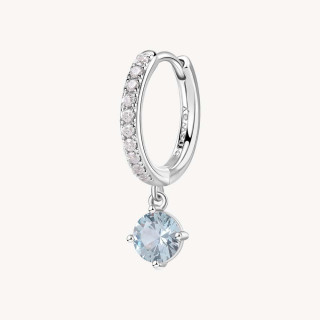 Single strieborná náušnice so zirkónmi Brosway Fancy Cloud Light Blue FCL83