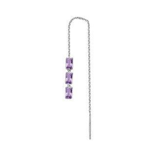 Strieborné náušnice visiace Brosway Fancy Magic Purple FMP23