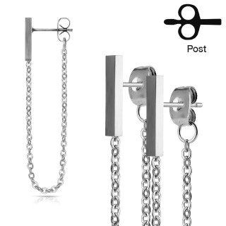 Oceľové náušnice 3070-Steel