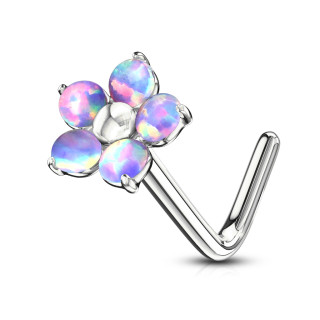 Piercing do nosa s opálom SENOL593LW