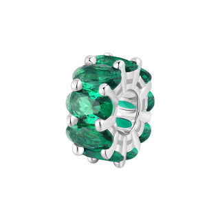 Strieborný korálik so zirkónmi Brosway Fancy Life Green FLG01