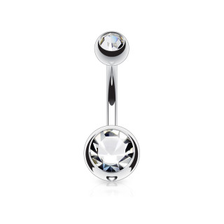 Piercing do brucha chirurgická oceľ SENS04-CZ