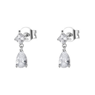 Elegantné strieborné náušnice Brosway Fancy Infinite White FIW117