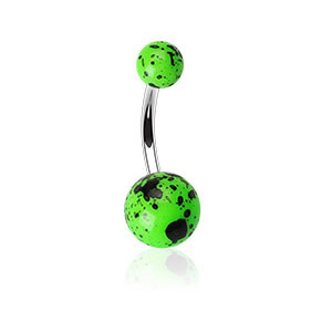 Piercing pupku 012-GREEN