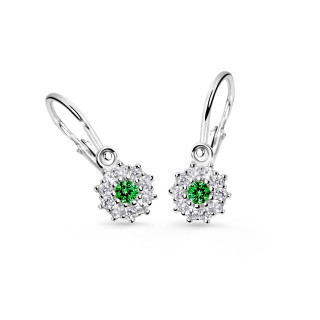 Detské naušnice zlaté Cutie Jewellery C2749B-Green
