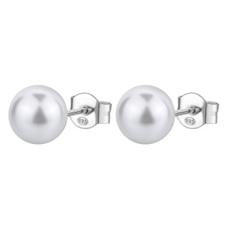 Strieberné náušnice s imitáciou perly Brosway Fancy Infinite White FIW143