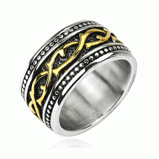 Oceľový prsteň Spikes 1529