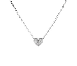 Náhrdelník strieborné srdiečko so zirkónmi 3092190009