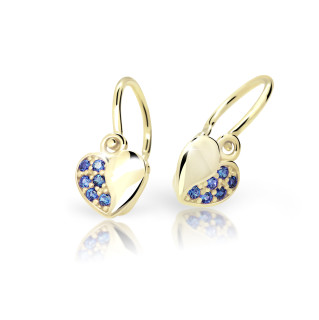 Zlaté detské náušnice Cutie Jewellery C2160Z-Blue Dark