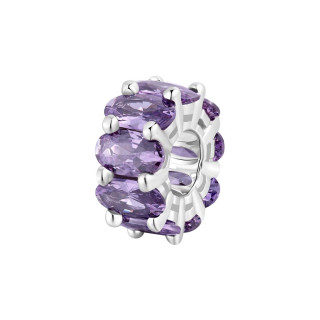 Strieborný korálik so zirkónmi Brosway Fancy Life Magic Purple FMP01