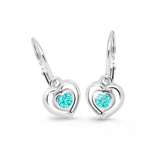 Detské zlate naušnice Cutie Jewellery C2752B-Mint Green