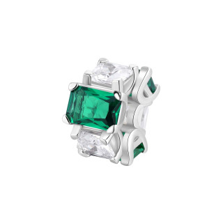 Strieborný korálik so zirkónmi Brosway Fancy Life Green FLG02