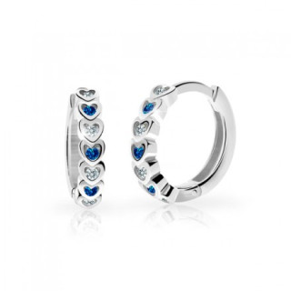 Detské náušnice biele zlato C3340B-Blue Dark