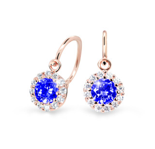 Zlaté dětské náušnice Cutie Jewellery C2745R-Blue Dark