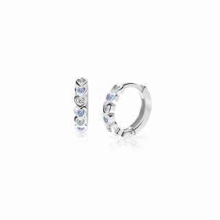 Detské náušnice zlaté krúžky Cutie Jewellery C3339B-Arctic Blue