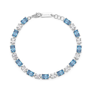 Dámsky strieborný náramok so zirkónmi Brosway Fancy Freedom Blue FFB16