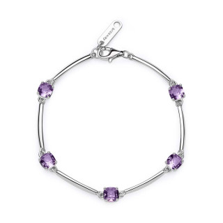 Náramok so zirkónmi striebro Brosway Fancy Magic Purple FMP05