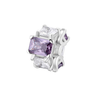 Strieborný korálik so zirkónmi Brosway Fancy Magic Purple FMP02