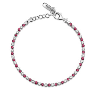 Elegantný náramok striebro so zirkónmi Brosway Fancy Passion Ruby FPR130