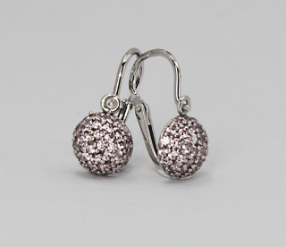 Zlaté detské náušnice C2747B-Pink