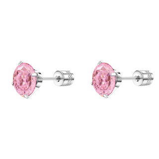 Náušnice na skrutku chirurgická oceľ WJHE79-Pink