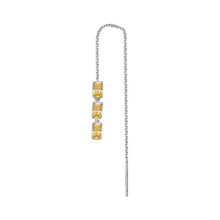 Strieborná náušnice do ucha Fancy Energy Yellow FEY12 ​