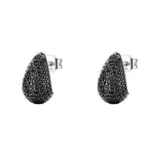 Elegantné strieborné náušnice Brosway Fancy Mistery Black FMB122