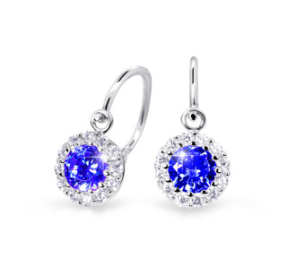 Detské zlate naušnice Cutie Jewellery C2745B-Blue Dark