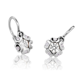 Detské zlaté naušnice Cutie Jewellery C2178B CZ White