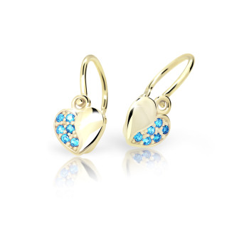 Zlaté detské náušnice Cutie Jewellery C2160Z-Arctic Blue