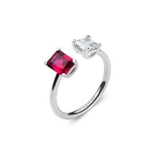 Strieborný prsteň so zirkónmi Brosway Fancy Passion Ruby FPR10