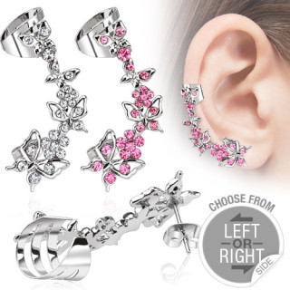 Piercing do ucha motýlky 13287-pink