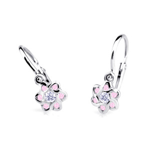 Zlaté detské naušníce Cutie Jewellery C2149B-Pink Full