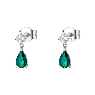 Elegantné strieborné náušnice Brosway Fancy Life Green FLG113