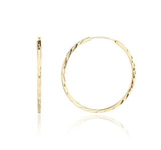 Kruhové strieborné náušnice pozlátené 3134170001