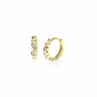Detské náušnice krúžky zlaté Cutie Jewellery C3339Z-Pink
