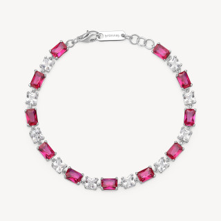 Strieborný náramok so zirkónmi Brosway Fancy Passion Ruby FPR18