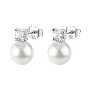 Elegantné strieborné náušnice Brosway Fancy Infinite White FIW145