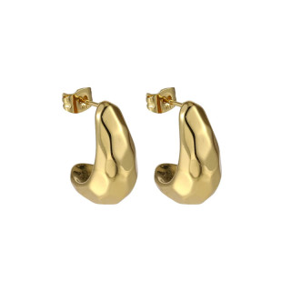 Štýlové pozlátené náušnice z chirurgickej ocele slzy MESS78