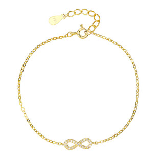 Pozlátený strieborný náramok nekonečno 3142740001 - Nekonečno