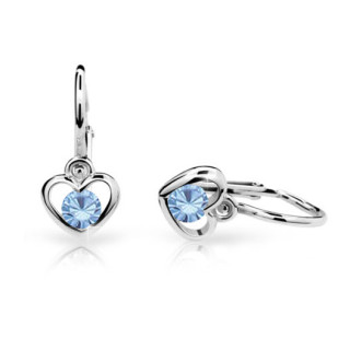 Zlate detské naušnice Cutie Jewellery C1943B-Arctic Blue