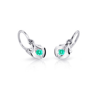 Zlaté detské náušnice C2224B-Mint Green