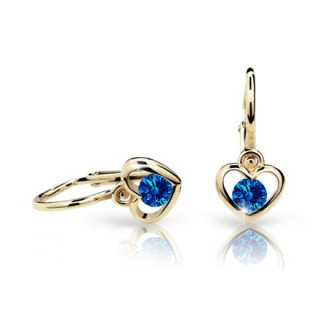 Zlaté detské naušnice Cutie Jewellery C1943Z Dark Blue