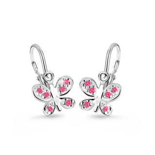 Detské náušnice z bieleho zlata C2748B-Tcf Red