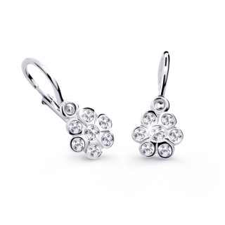 Detské náušnice zlaté Cutie Jewellery C1737B-White