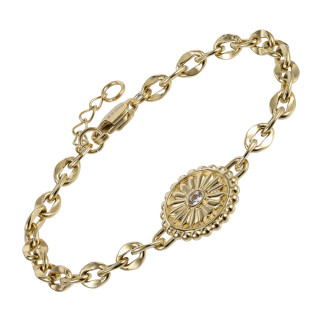 Zlatý náramok z chirurgickej ocele BSS1059