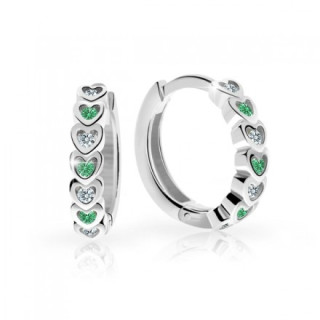 Náušnice pre deti zlate Cutie C3341B Emerald Green