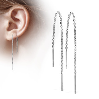 Visiace oceľové nausnice 3369-Steel